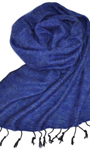 Tissus de laine de Yak Bleu (180 x 80 cm) -commander en ligne Shawls4you.fr