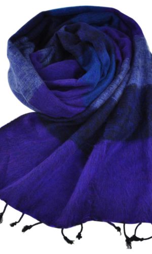 Népal châle Bleu Violet - Commande en ligne - Shawls4you.fr